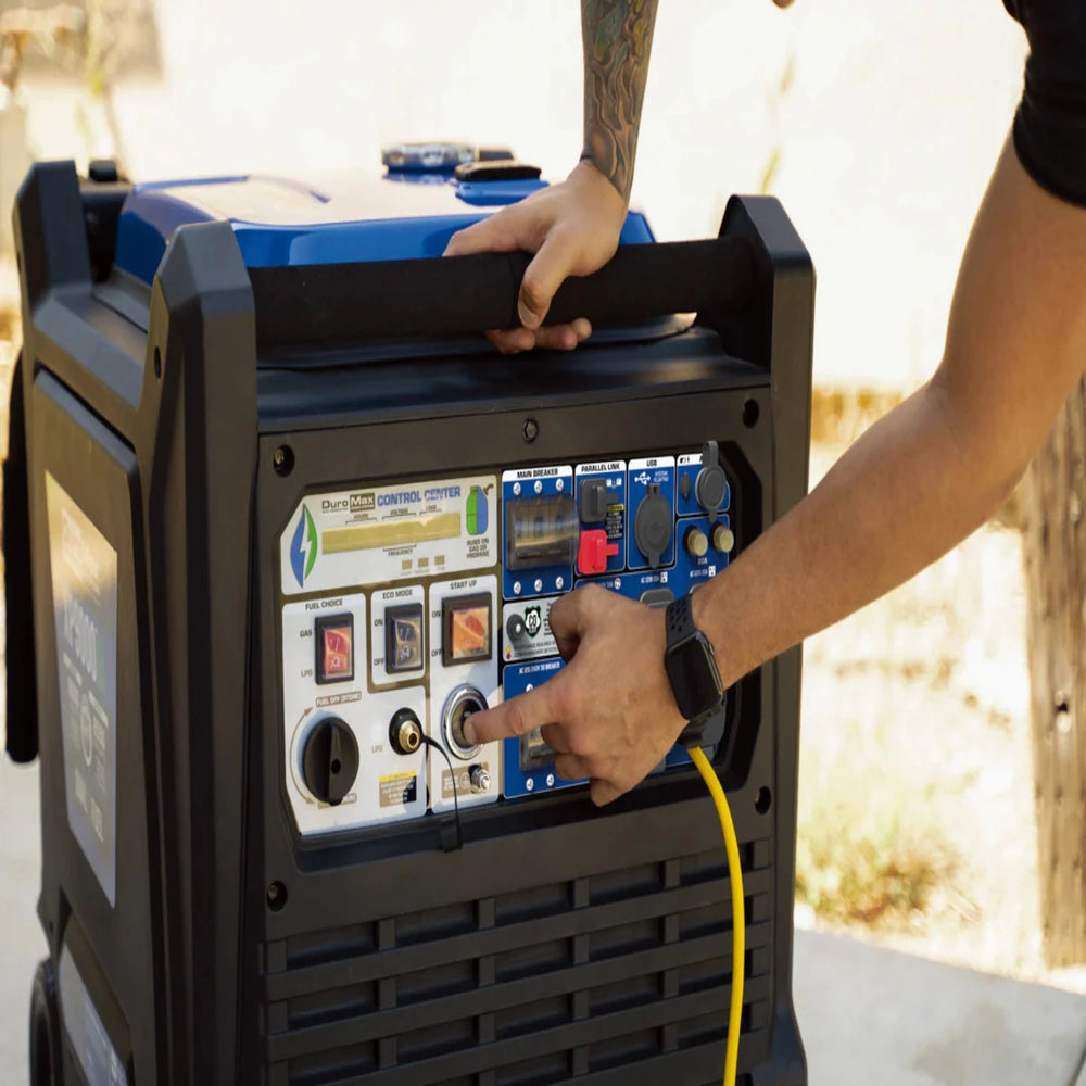 DuroMax XP9000iH Generator Fully-Loaded Power Panel