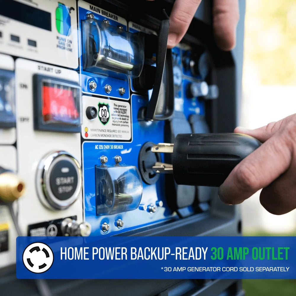 DuroMax XP9000iH Generator Is Home Power Backup-Ready With A 30 AMP Outlet