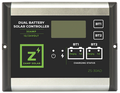 Zamp Solar 30 Amp Dual Battery 5-Stage PWM Charge Controller