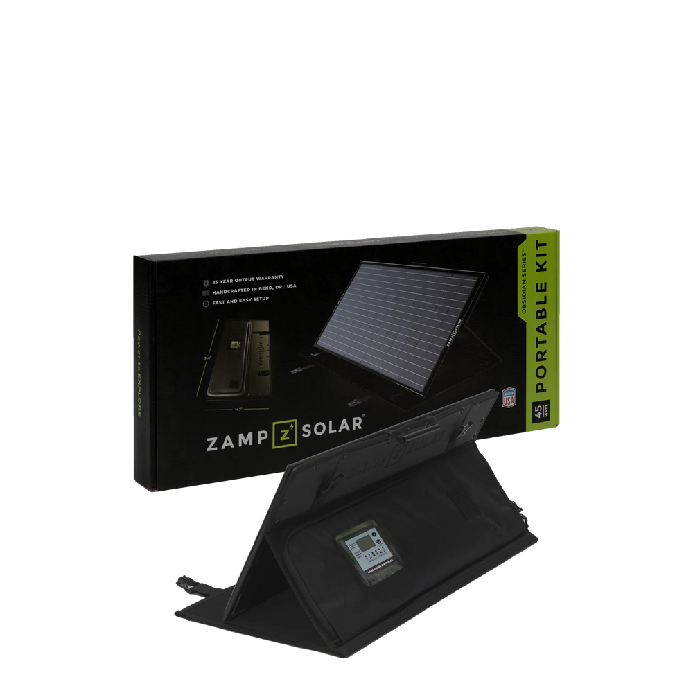 Zamp Solar OBSIDIAN® SERIES 45-Watt Portable Kit (Charge Controller Included)