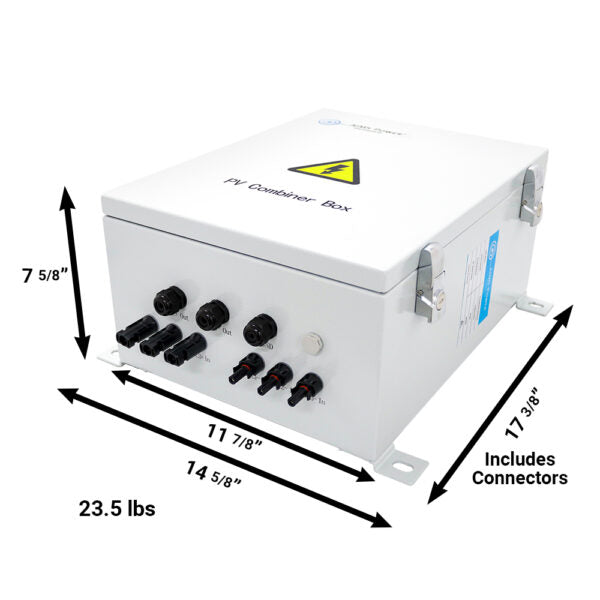 AIMS Power 60A Solar Array Combiner Box Dimensions