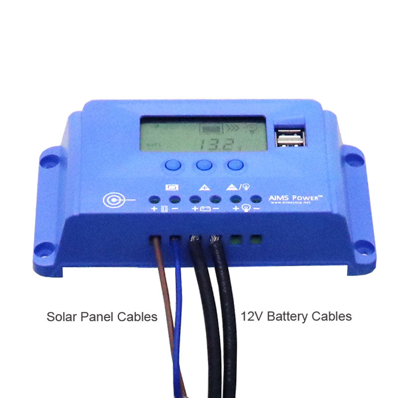 10 Amp PWM Solar Charge Controller Cables