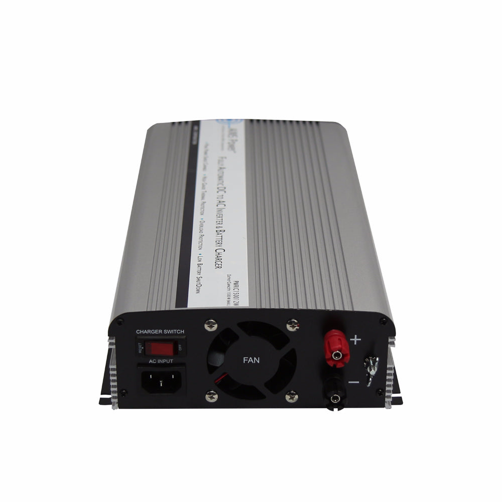 AIMS Power 1500 Watt 12 Volt Modified Sine Power Inverter Top & Side View