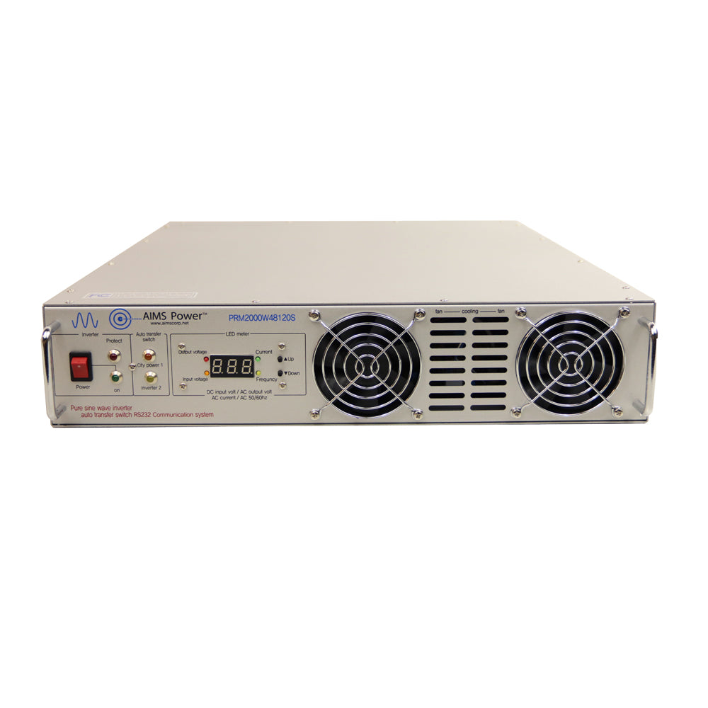 S Volt Rack Mount AIMS Power 2000 Watt 48 Volt Rack Mount Pure Sine Inverter | Outbound Power