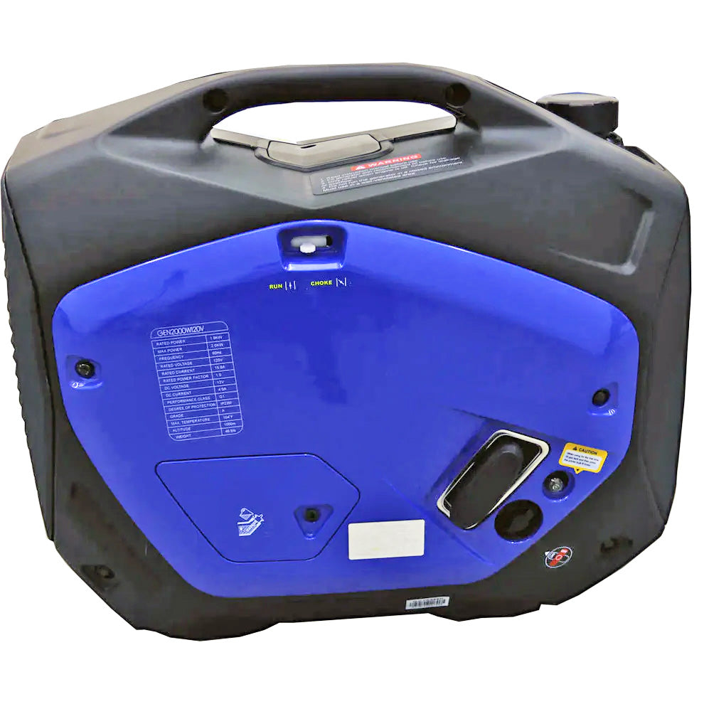 AIMS Power 2000W Portable Gasoline Pure Sine Inverter Generator Rear View