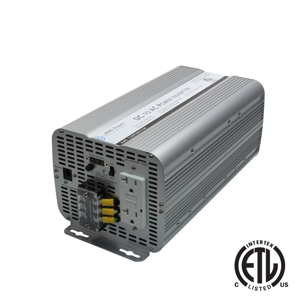 AIMS Power Modified Sine Power Inverter | 3000 Watts | 12 Volts