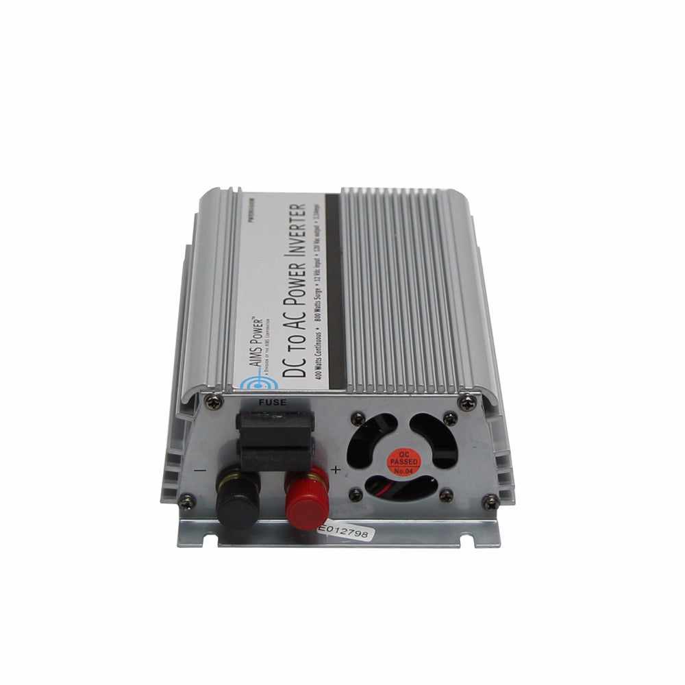 AIMS Power 400 Watt 12 Volt Modified Sine Power Inverter Top & Side View