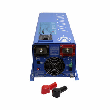 AIMS Power 6000 Watts 48 Volts Pure Sine Inverter Charger Rear View With Battery Terminal Connectors