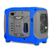 ALP 1000W Portable Propane Generator Blue and Gray Left Side View and Front View
