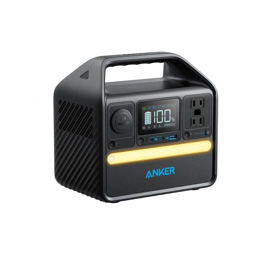 Anker 522 Portable Power Station Left And Front View