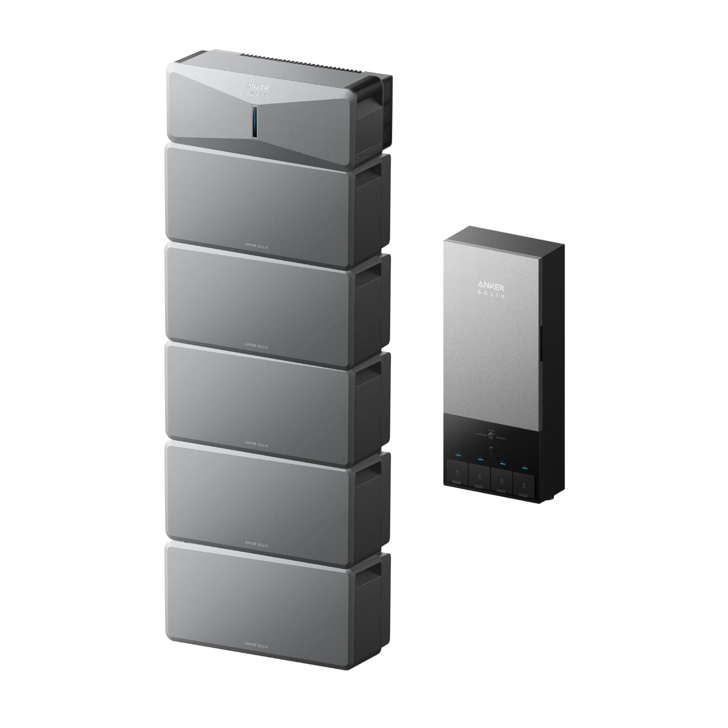 Anker SOLIX E10 Automatic Home Backup Kit with five batteries