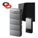 Anker SOLIX E10 Automatic Home Backup Kit with four batteries, ten 440W rigid solar panels and a Rich Solar panel extension cable