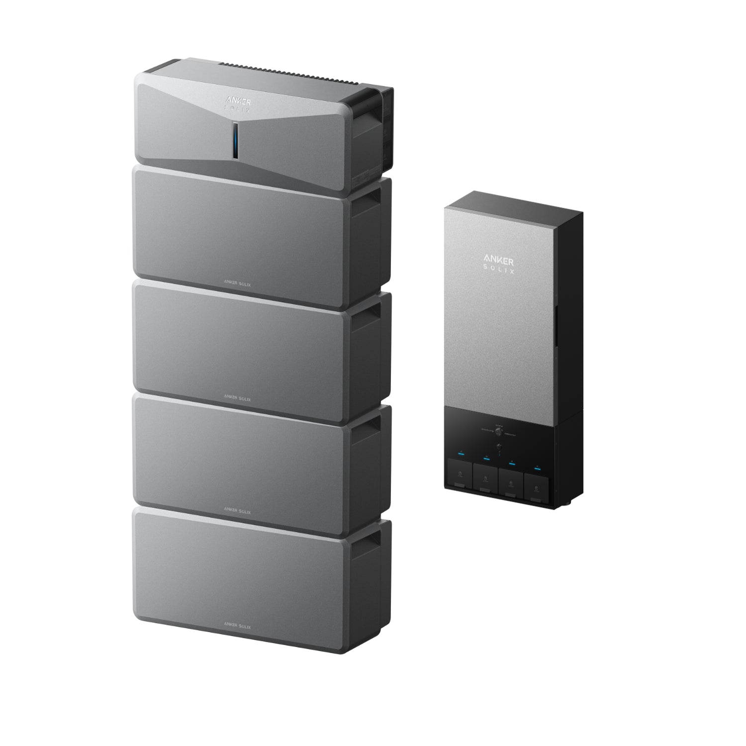 Anker SOLIX E10 Automatic Home Backup Kit with four batteries