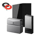 Anker SOLIX E10 Automatic Home Backup Kit with one battery, eight 440W rigid solar panels and a Rich Solar panel extension cable