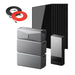 Anker SOLIX E10 Automatic Home Backup Kit with two batteries, eight 440W rigid solar panels and a Rich Solar panel extension cable