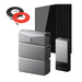 Anker SOLIX E10 Automatic Home Backup Kit with two batteries, six 440W rigid solar panels and a Rich Solar panel extension cable