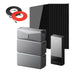 Anker SOLIX E10 Automatic Home Backup Kit with two batteries, ten 440W rigid solar panels and a Rich Solar panel extension cable