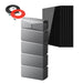 Anker SOLIX E10 Essential Power Backup Kit with four batteries, six 440W rigid solar panels and a Rich Solar panel extension cable