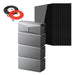Anker SOLIX E10 Essential Power Backup Kit with three batteries, ten 440W rigid solar panels and a Rich Solar panel extension cable
