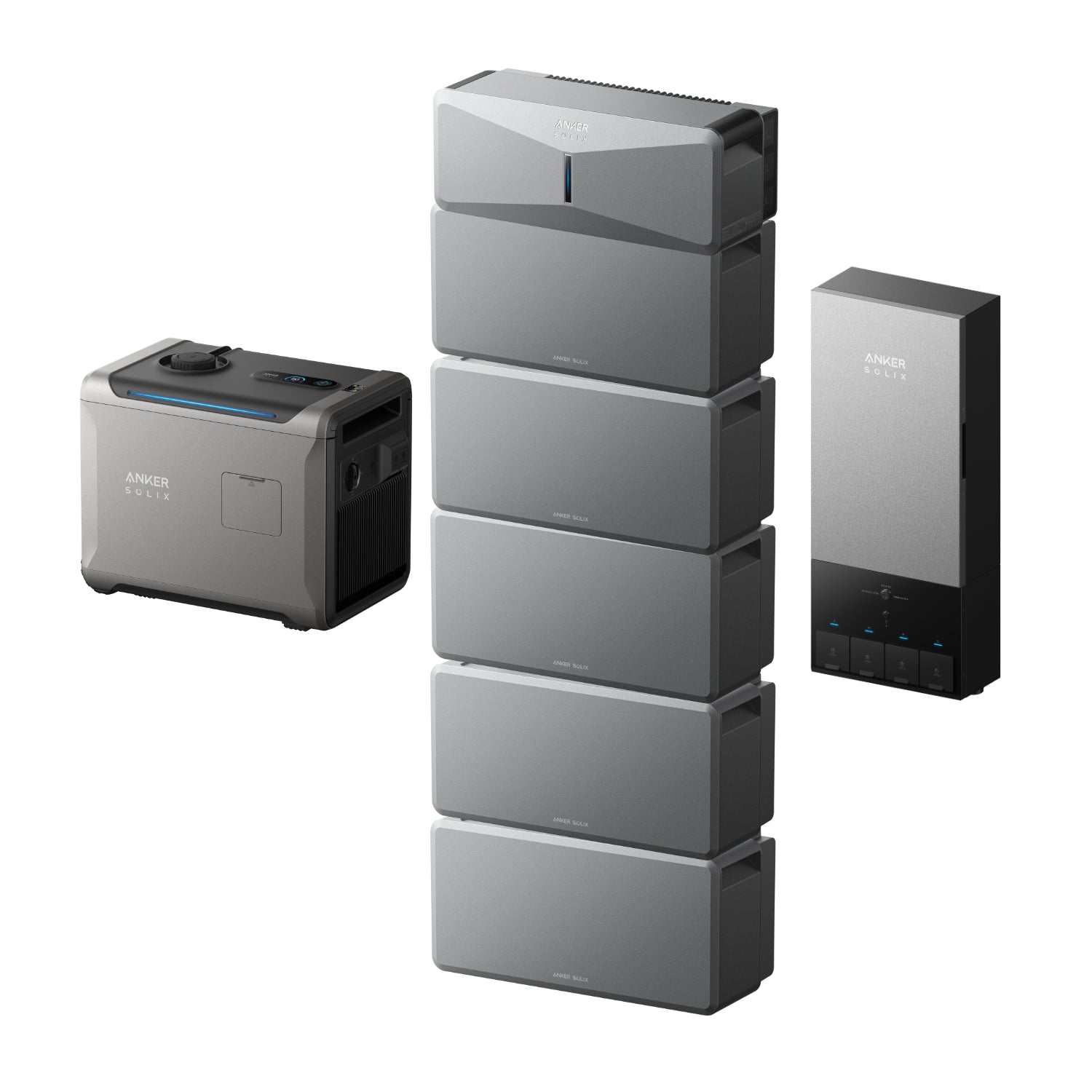 Anker SOLIX E10 Infinite Home Backup Kit with five batteries