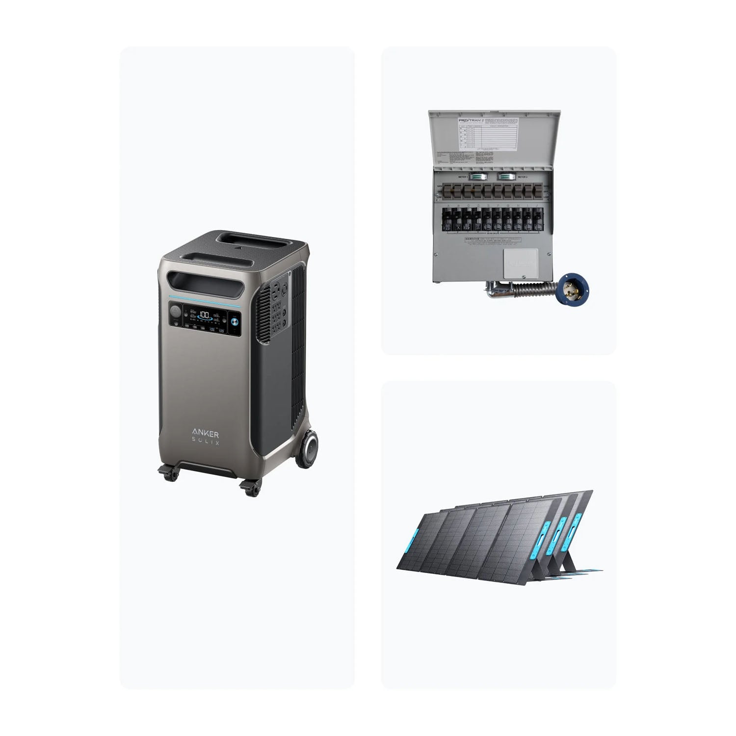 Anker SOLIX F3800 Home Backup Kit With 3 400W Solar Panels