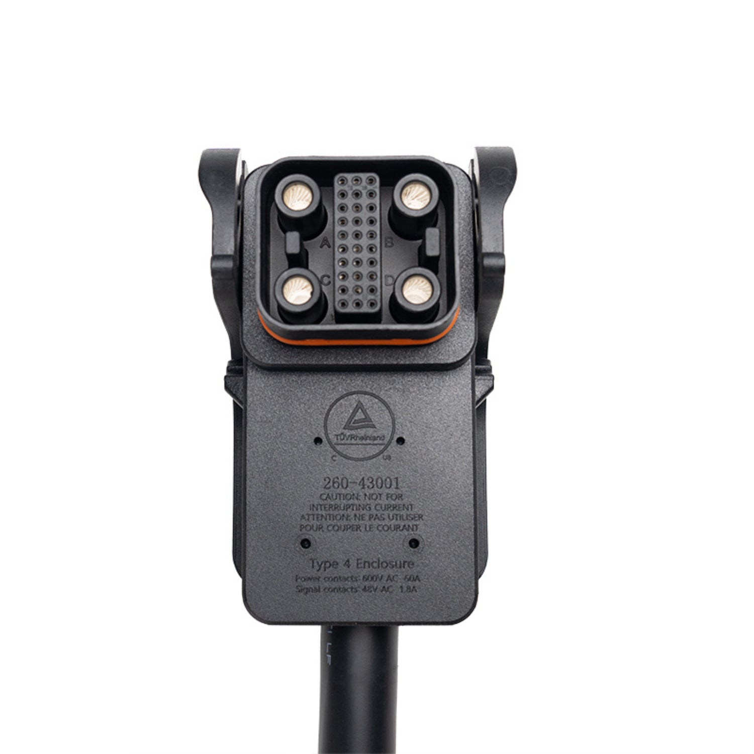 Anker SOLIX Smart Inlet Box on-grid cable, close-up front view of the connector