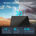 Black 450W bifacial panel 30-year linear power guarantee graphic with 0.40 percent annual degradation