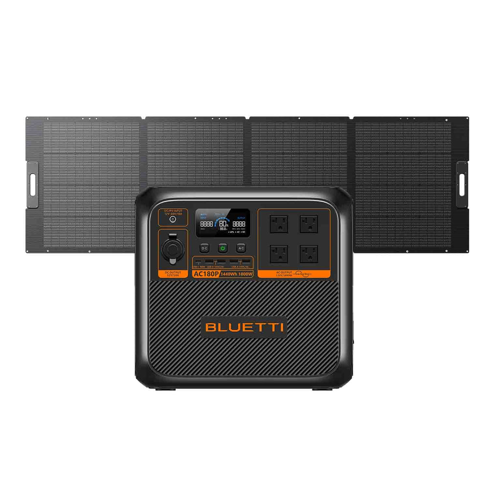 BLUETTI AC180P With One PV350D Portable Solar Panel