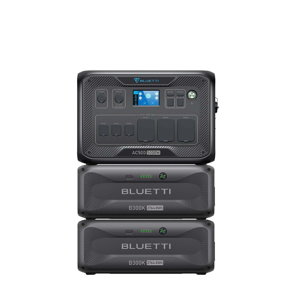 BLUETTI AC500 With 2 B300K Expansion Batteries