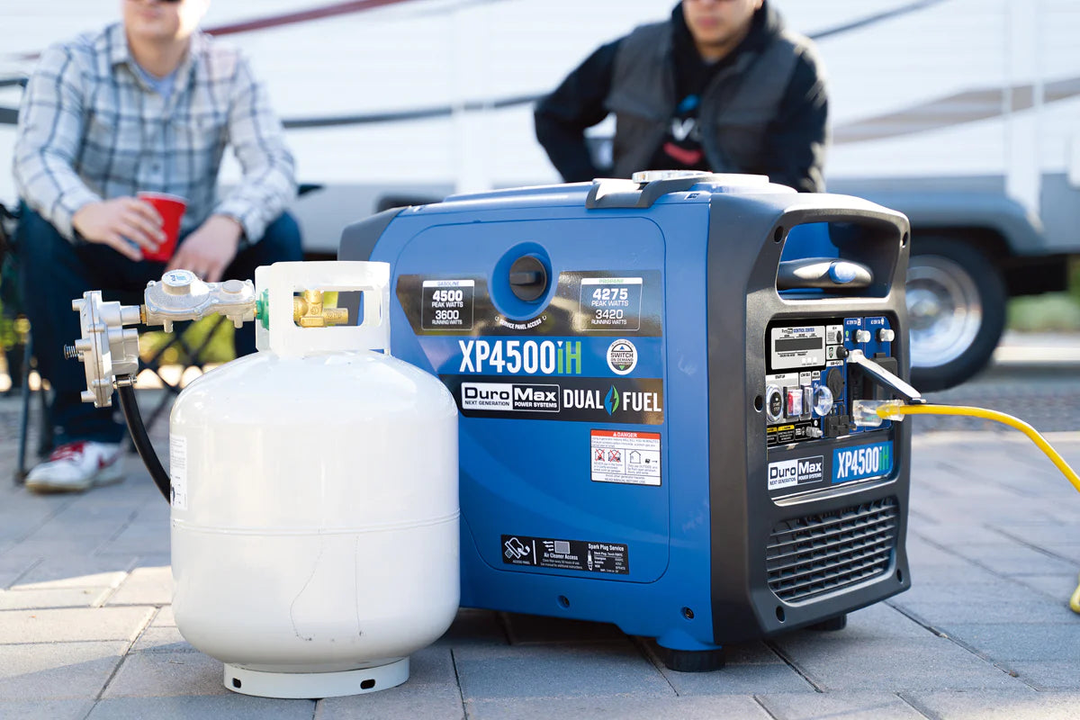 DuroMax XP4500iH Generator Powered By Propane With An RV