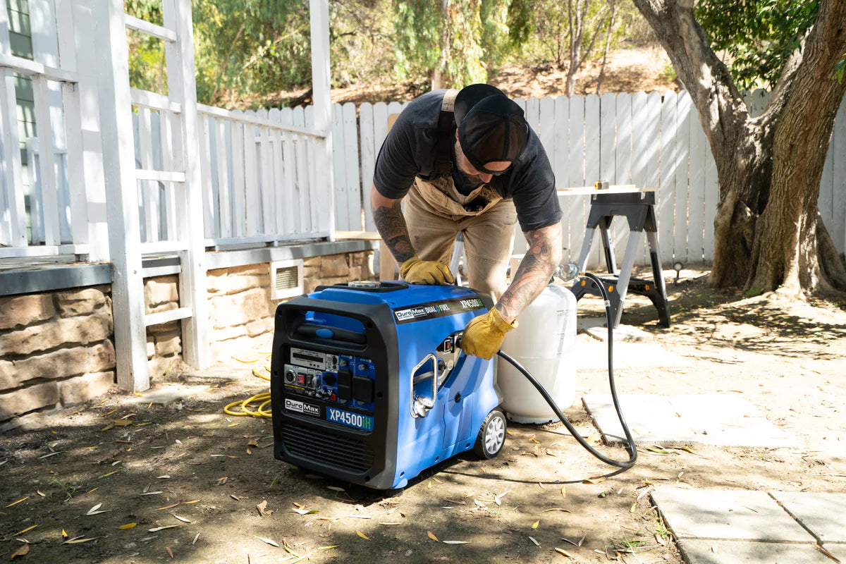 DuroMax XP4500iH Generator Outdoors Charging Power Tools