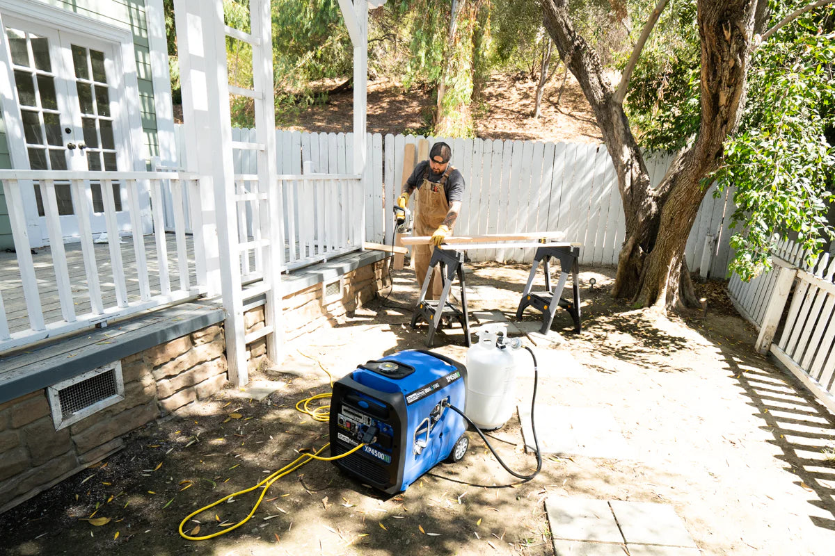 DuroMax XP4500iH Generator Outdoors Charging Power Tools