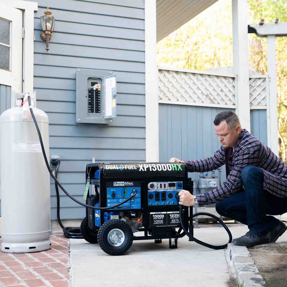 DuroMax XP13000HX Dual Fuel Portable Generator Powered By Propane