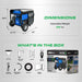 DuroMax XP13750HX dimensions and what's in the box