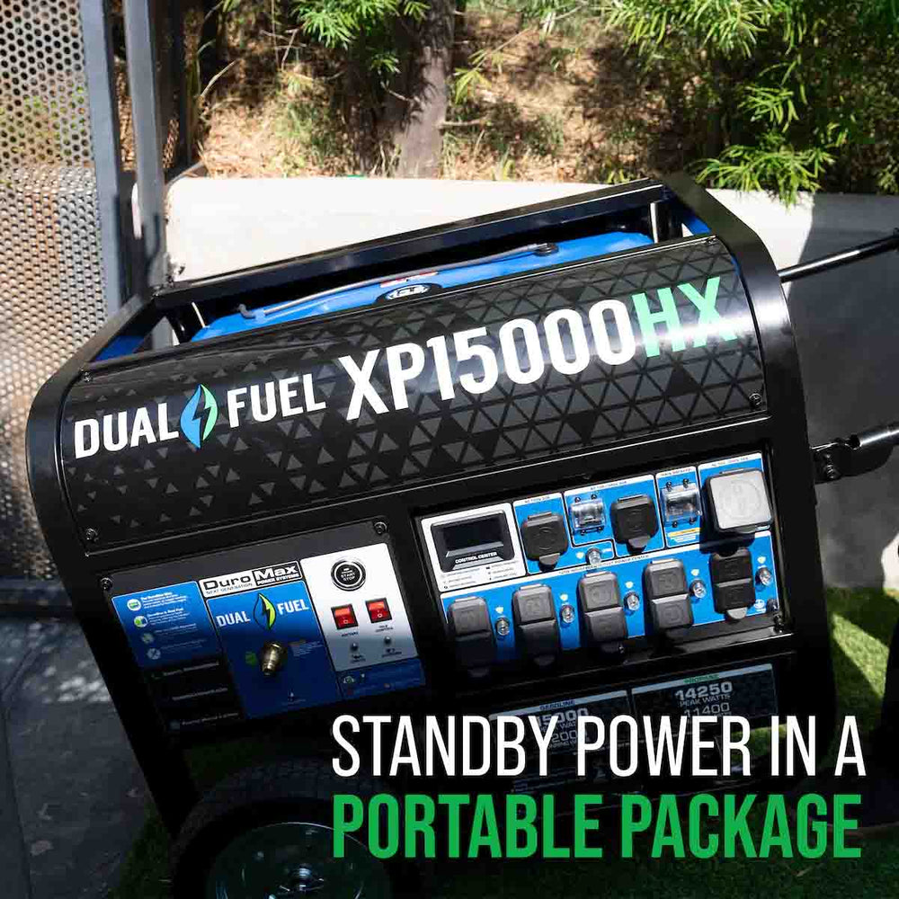 DuroMax XP15000HX Dual Fuel Portable Generator - Standby Power in a Portable Package