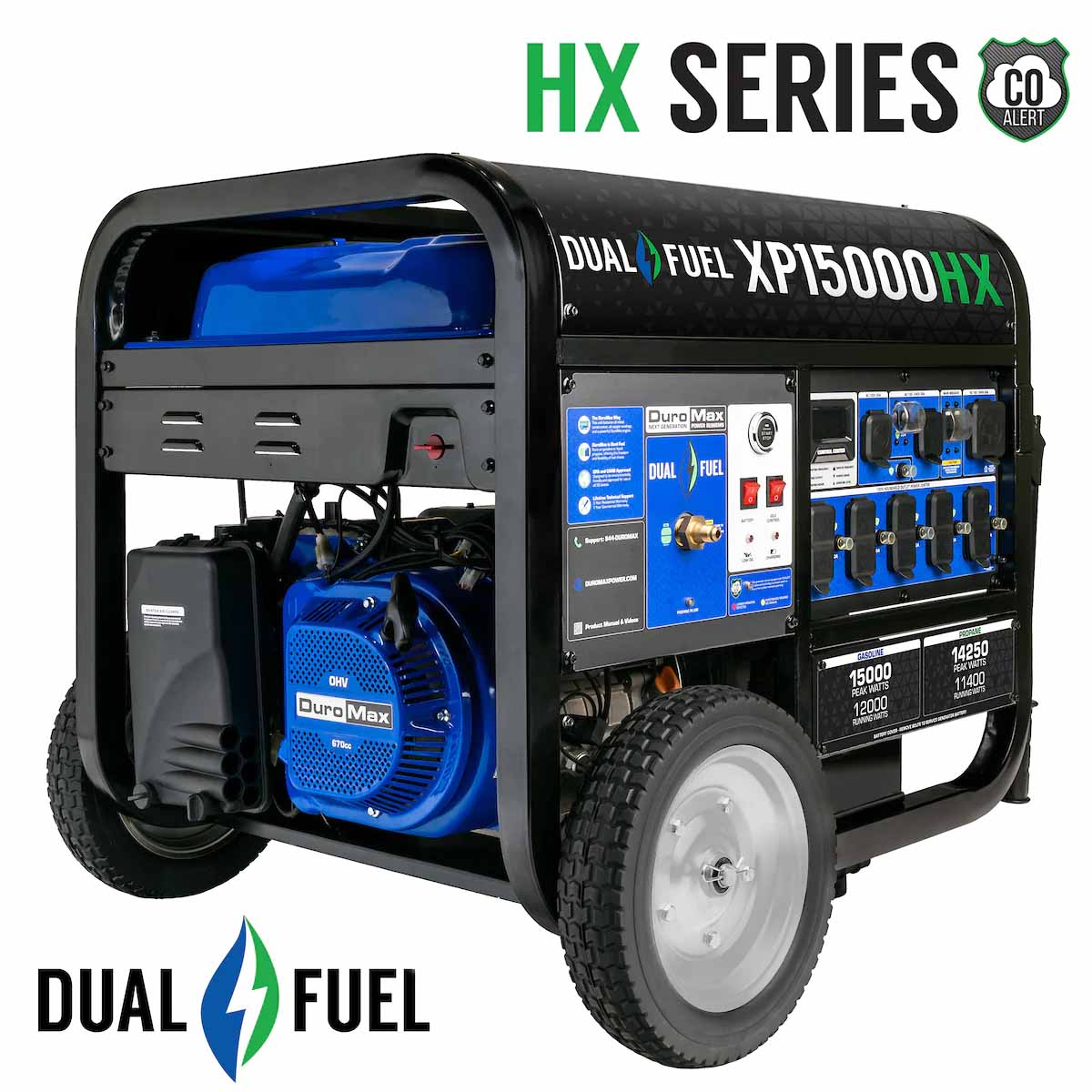 DuroMax XP15000HX Dual Fuel Portable Generator
