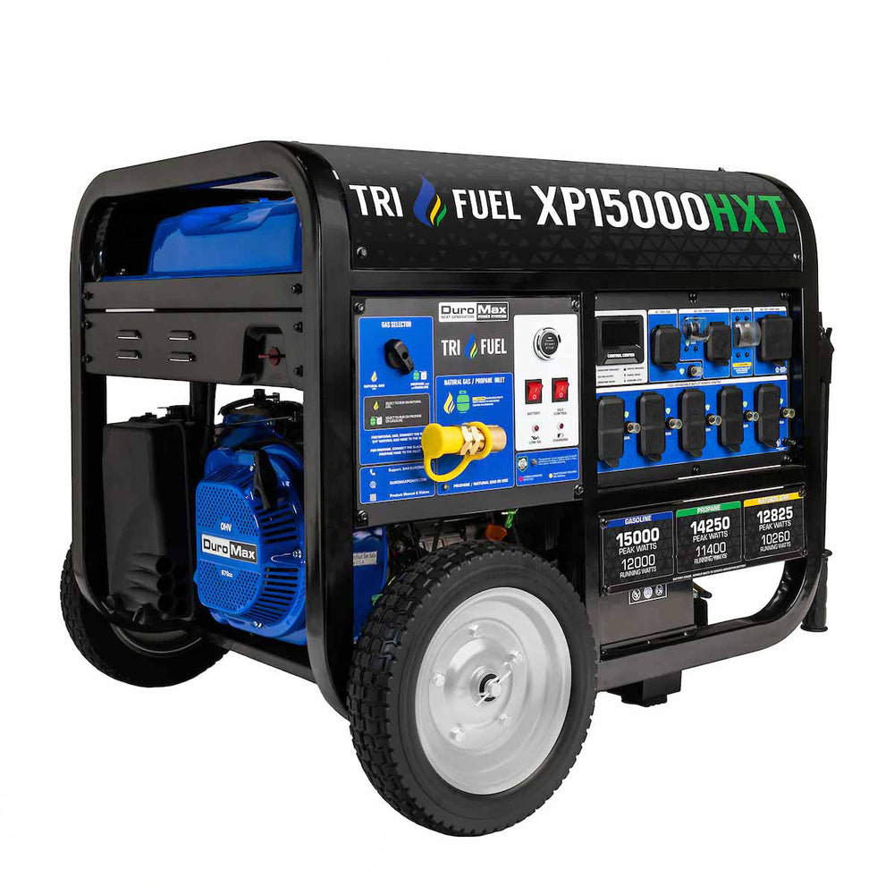 DuroMax XP15000HXT Electric Start Tri-Fuel Portable Generator