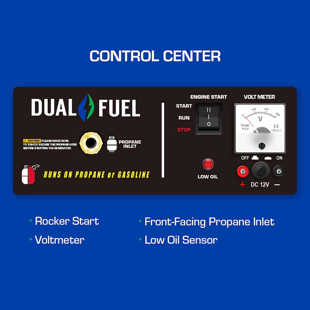 DuroMax XP5500EH Generator Control Center