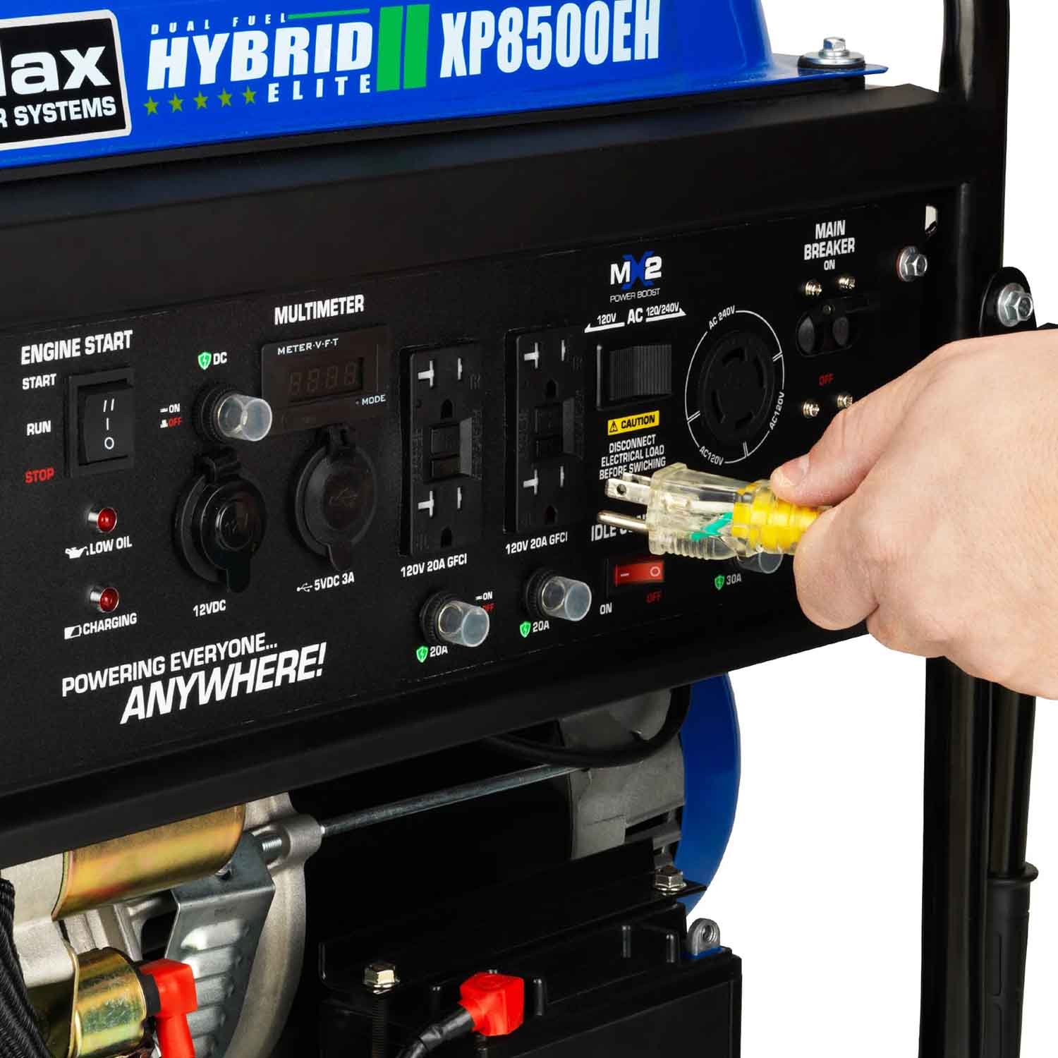 DuroMax XP8500EH Generator Power Panel