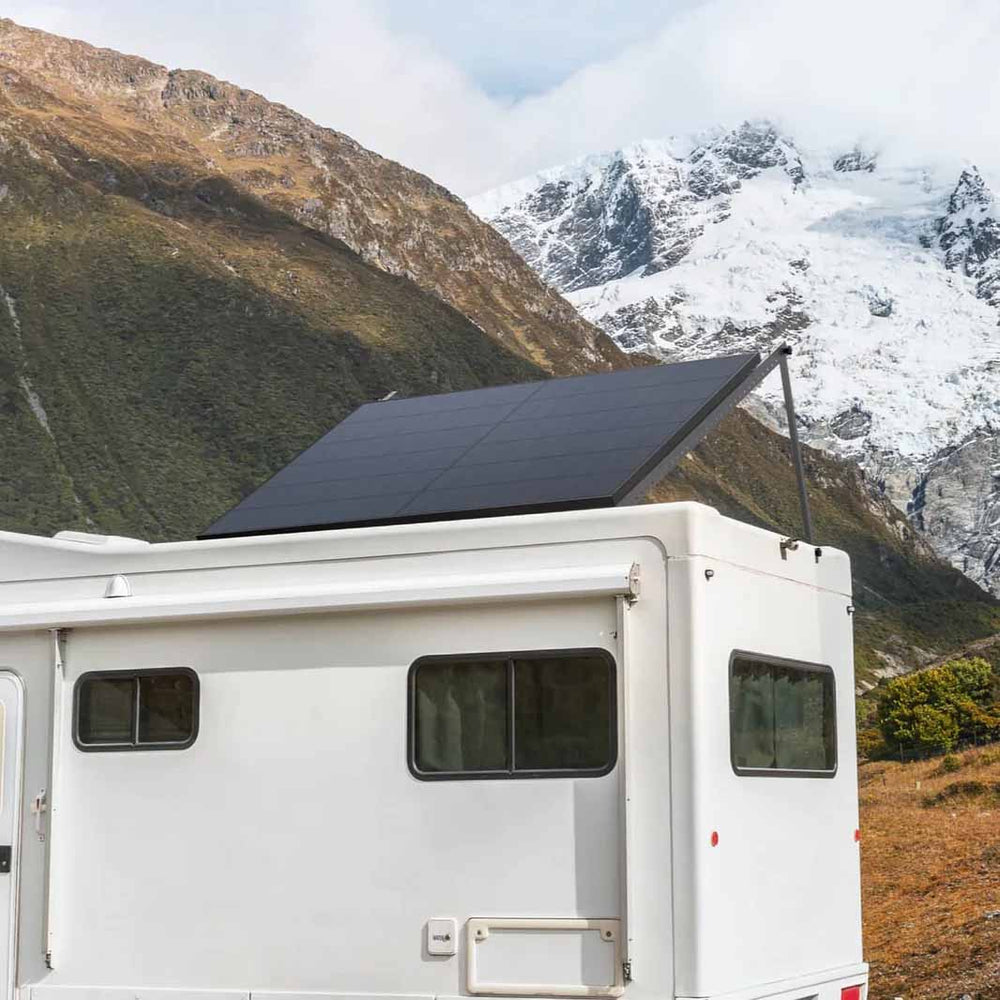 EcoFlow 400W Rigid Solar Panel On The Roof Of An RV