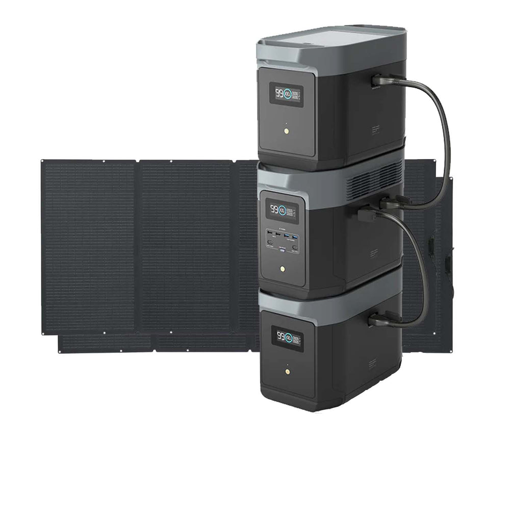 EcoFlow DELTA 2 Max With 2 Extra Batteries And 2 400W Portable Solar Panels