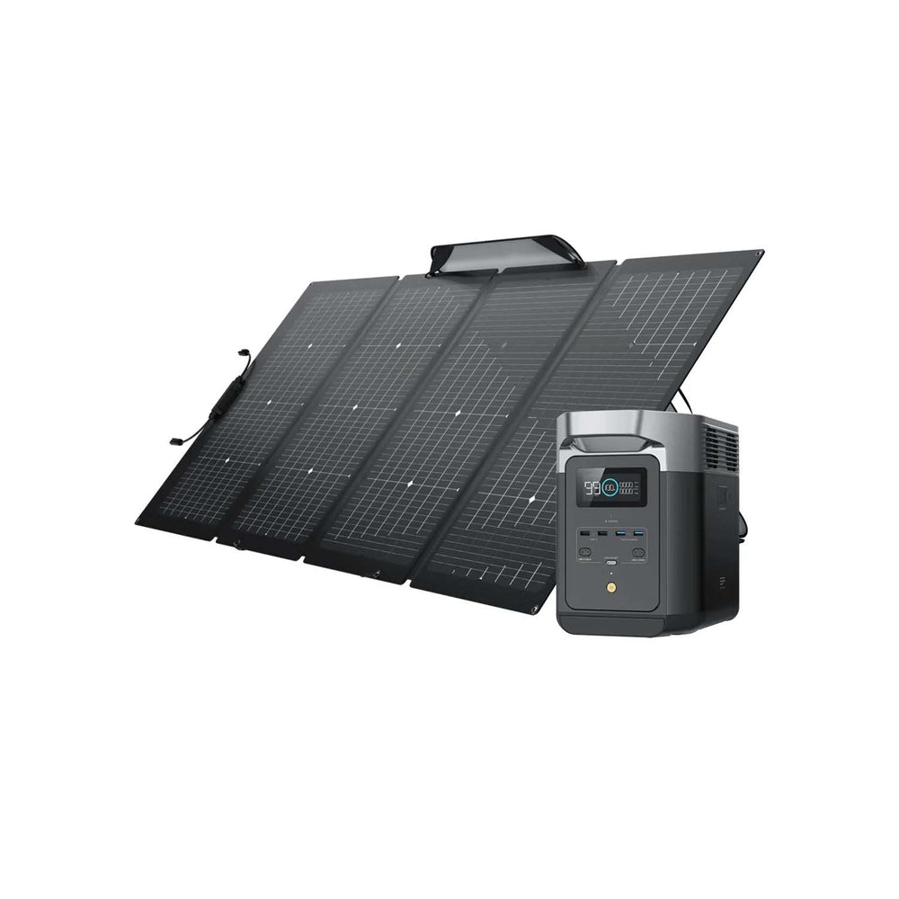 EcoFlow DELTA 2 With A 220W Bifacial Portable Solar Panel