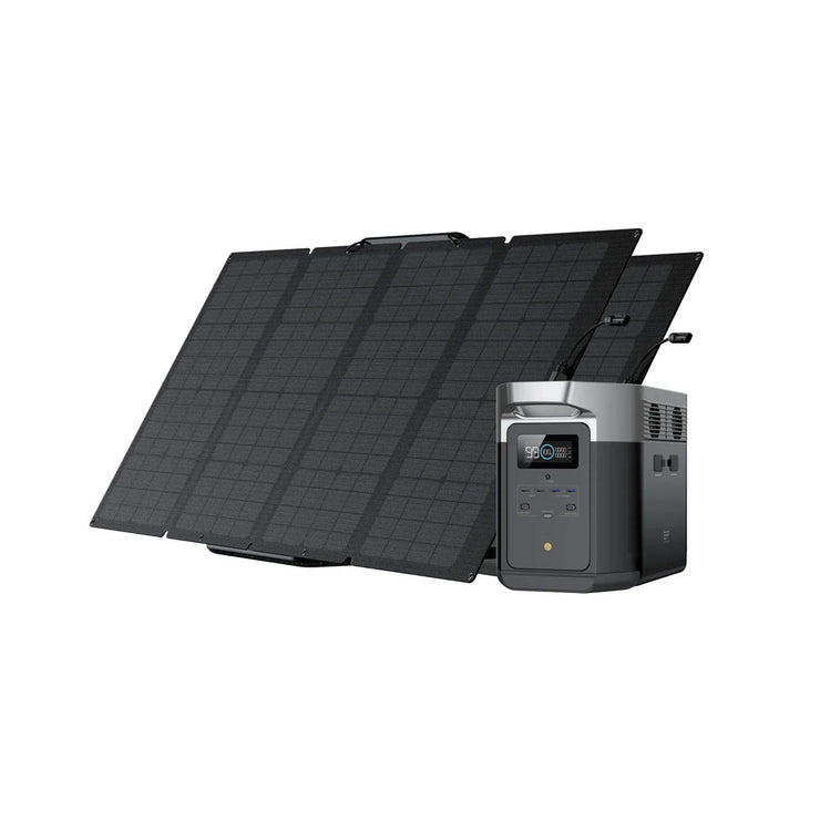 EcoFlow DELTA Max 2000 + 160W Portable Solar Panel Bundle With Two Panels