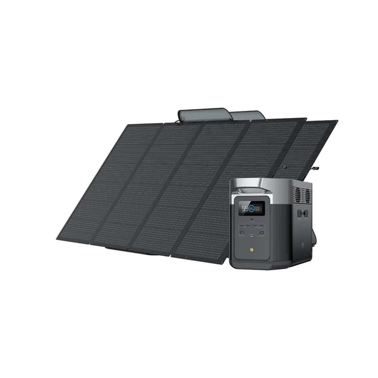 EcoFlow DELTA Max 2000 + 400W Portable Solar Panel Bundle With Two Panels