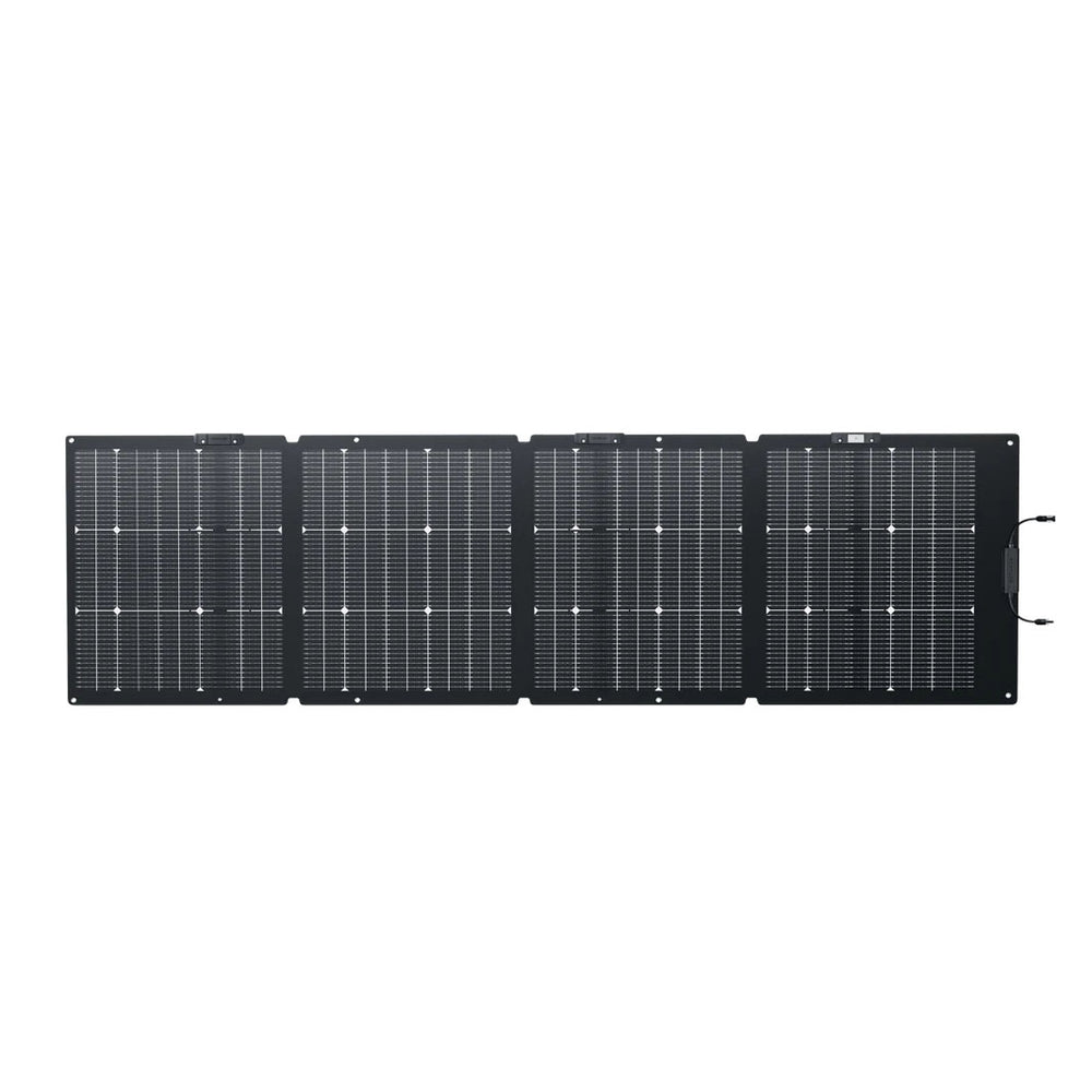 EcoFlow NextGen 220W Bifacial Portable Solar Panel Front View With MC4 Connectors