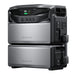 EcoFlow TITAN 5000 and TITAN Battery 5kWh joined by a battery cable on their side ports