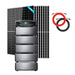 EcoFlow TITAN 5000 Plus Whole-Home Battery Backup with 5 batteries, eight SunGold 450W Solar Panels and a Rich Solar 50 ft Cable Set
