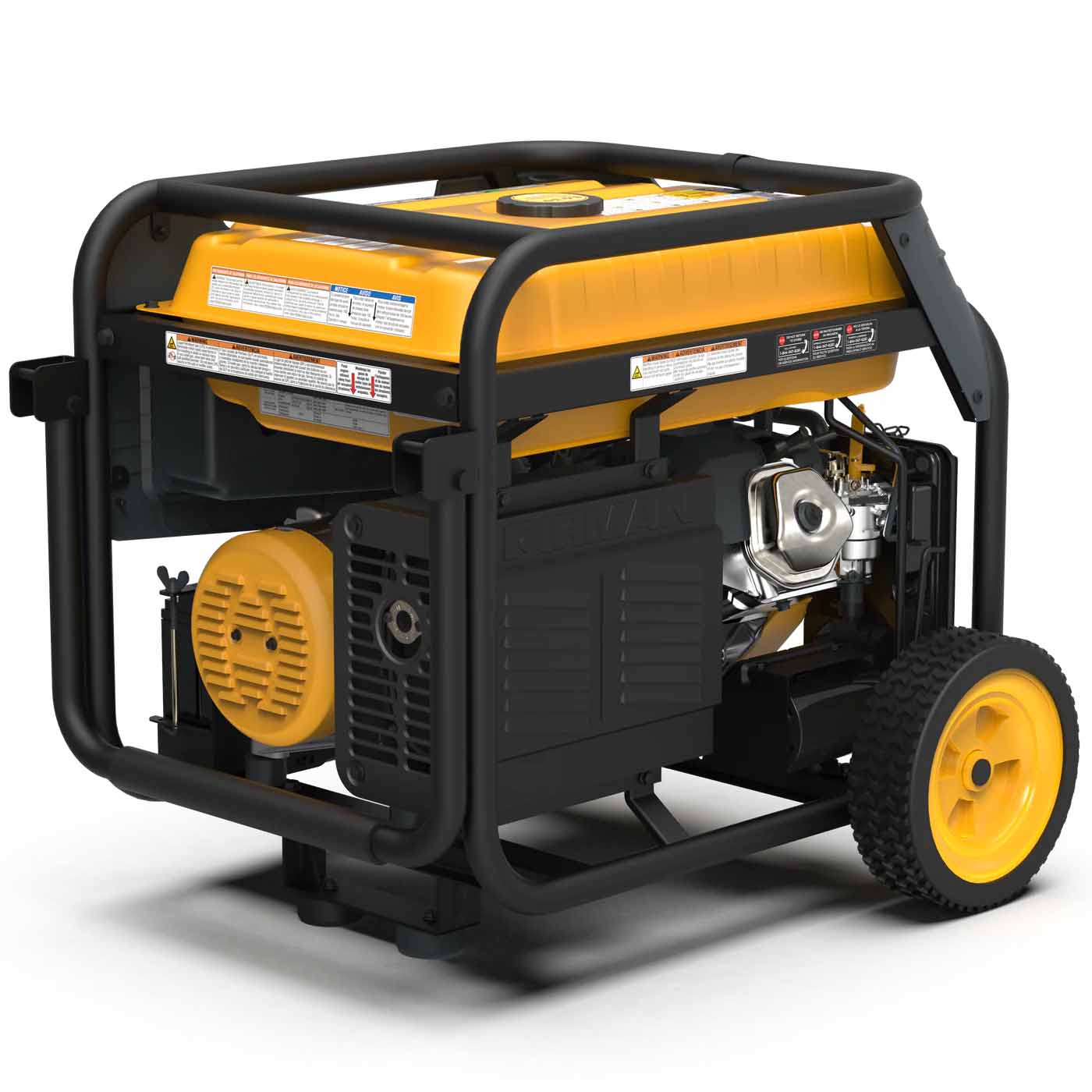 Firman H07552 Dual Fuel 7500W Portable Generator Rear and Side View