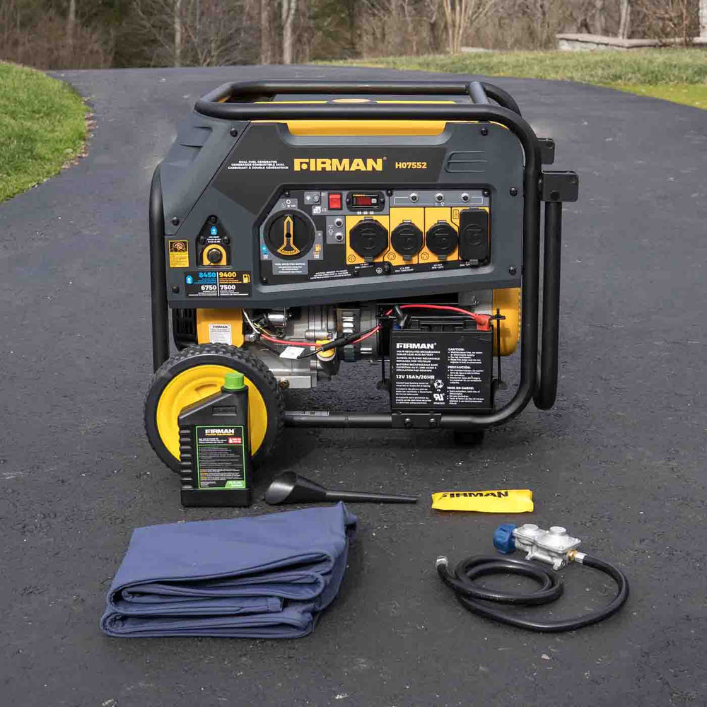 Firman H07552 Dual Fuel 7500W Portable Generator - What's In The Box