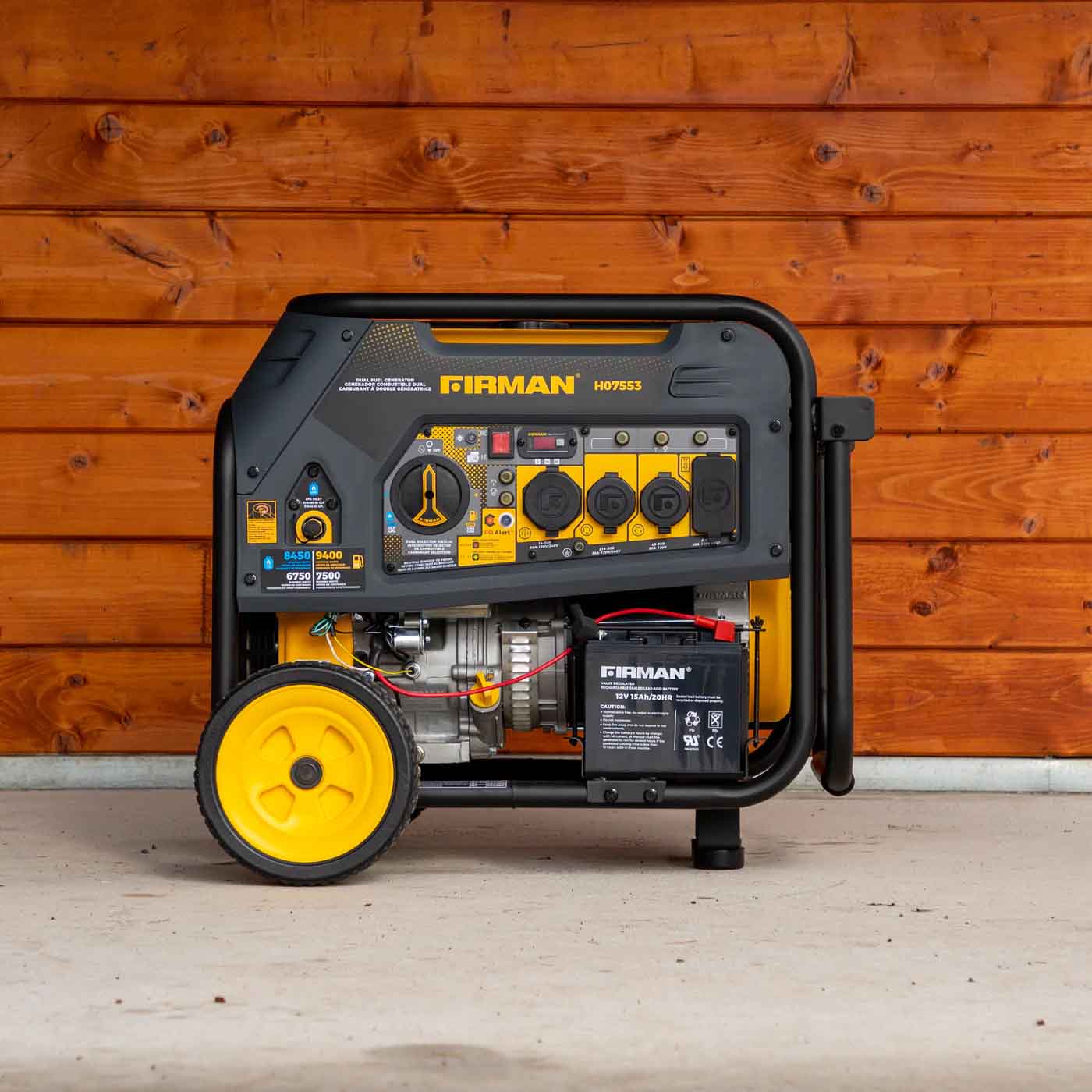 Furman Generators Firman H07553 Dual Fuel 7500W/9400W Portable Generator | Electric Star ...